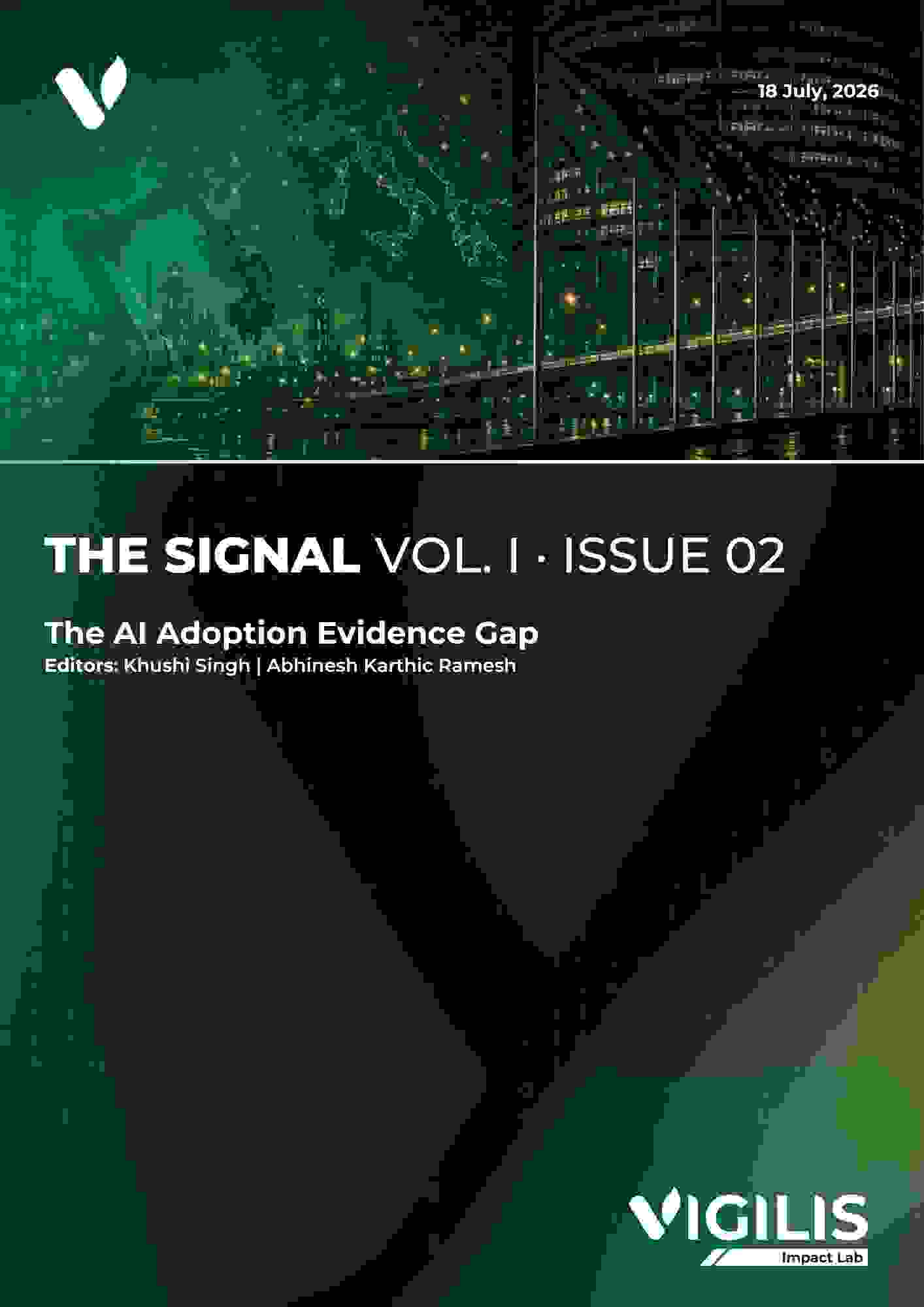The AI Adoption Evidence Gap — Signal cover, VIGILIS Impact Lab